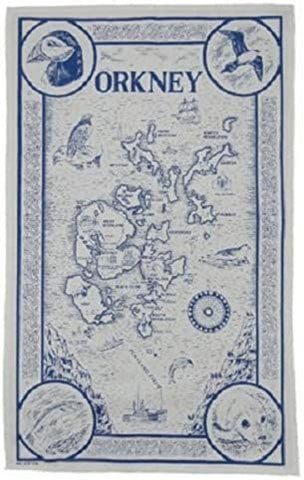 Glen Appin Tea Towel - Orkney Blue