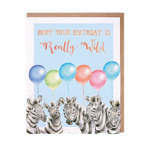 Wrendale Card - Really Wild Zebras
