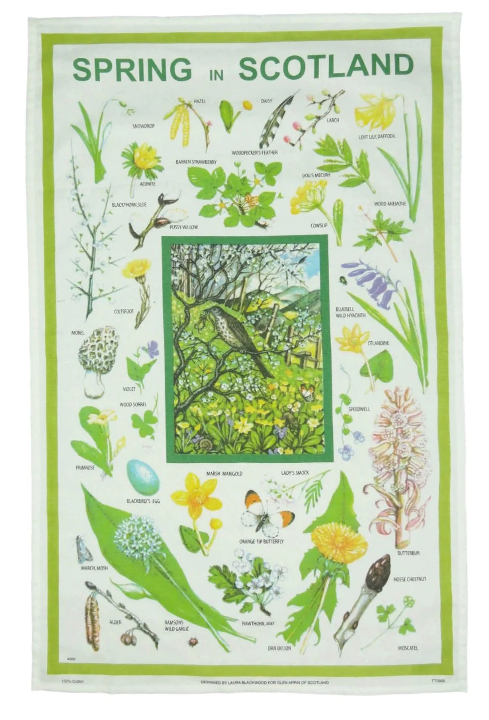 Glen Appin Tea Towel - Spring In Scotland