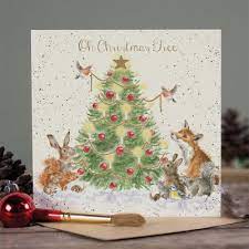 Wrendale Christmas Card - Oh Christmas Tree
