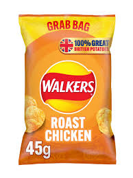 Walker's Roast Chicken Crisps Grab Bag - 45g