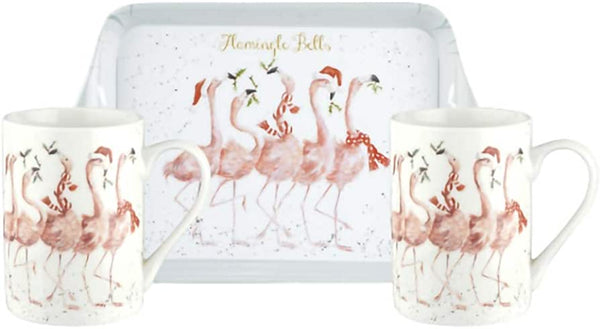 Wrendale Mug & Tray Set - Flamingle Bell