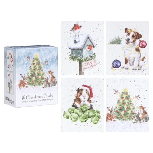 Wrendale Mini Boxed Cards - Christmas Tree