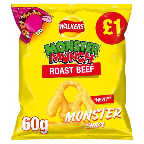 Monster Munch Roast Beef Crisps 40g