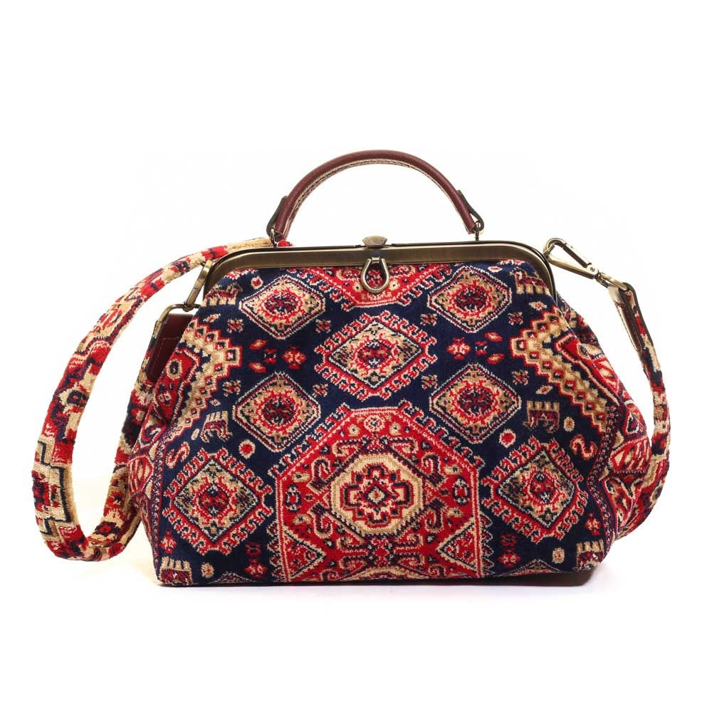 SMALL CARPET DUFFLE - Vintage Carpet bag - Hippie - Duffle Bag - Kilim  Handbag - Navajo Style - Sequin Bag - Leather Shoulder bag - Festival