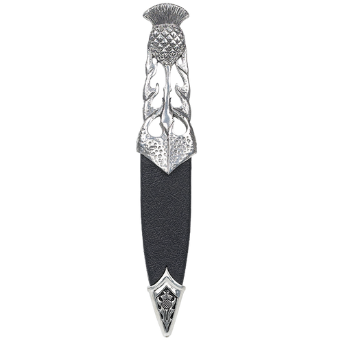 Sgian Dubh - Polished Pewter Thistle (SK/SD97)