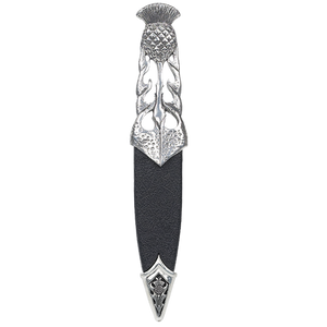 Sgian Dubh - Polished Pewter Thistle (SK/SD97)