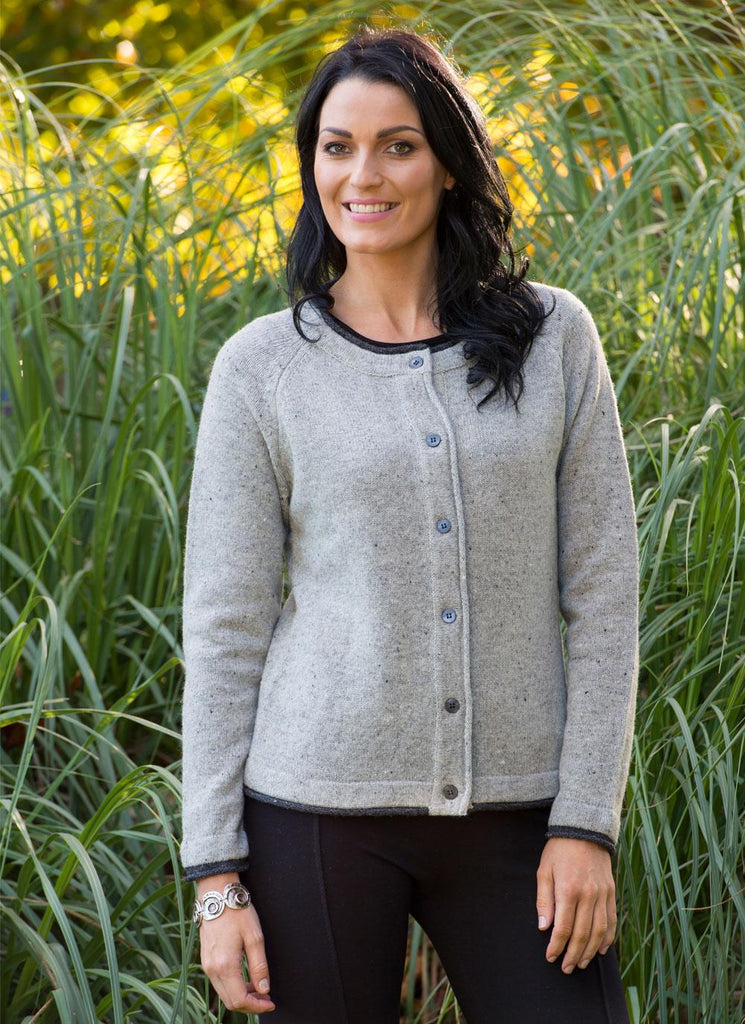 IrelandsEye Killiney Cardigan Silver – Fergus Scottish Corner