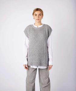 IrelandsEye Ladies Sweater Vest - Pearl Grey A916