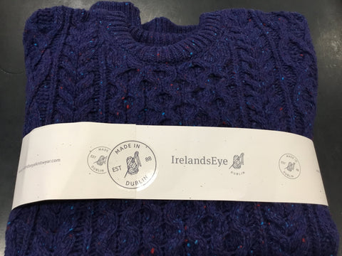 IrelandsEye Carraig Luxe Aran Sweater - Nightsky