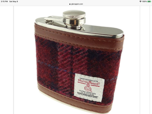 Glen Appin Harris Tweed Hip Flask