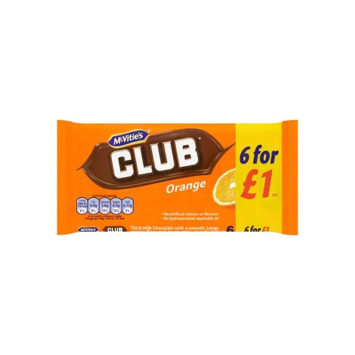 McVities Club Orange 6pk