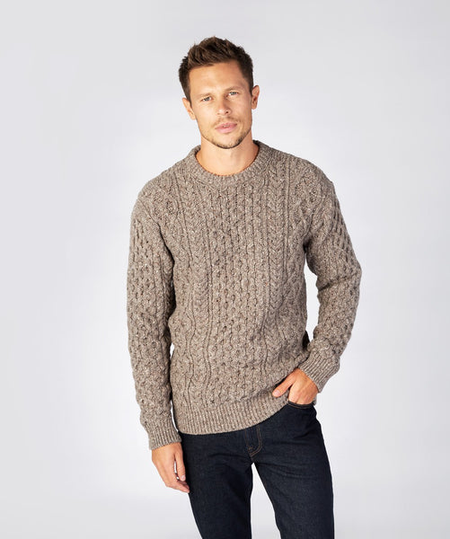 IrelandsEye Carraig Luxe Aran Sweater - RGround