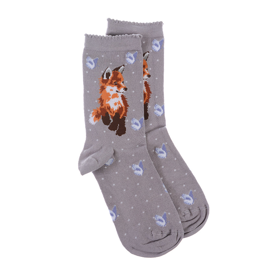 Wrendale Socks - Born to be Wild Fox