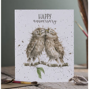 Wrendale Card - Anniversary Owls
