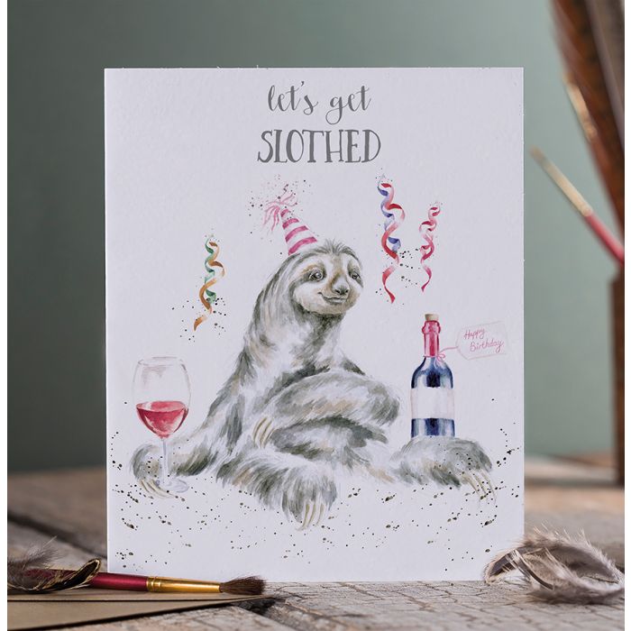 Wrendale Card - Let’s Get Slothed
