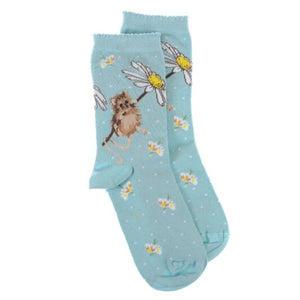Wrendale Socks - Oops a Daisy Mouse