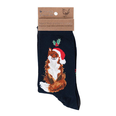 Wrendale Christmas Socks - Festive Fox