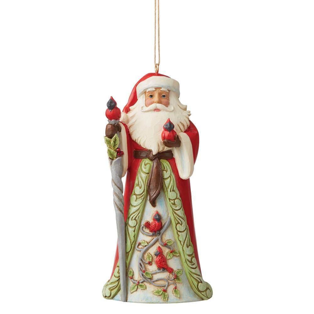 Jim Shore Cardinal Santa Hanging Ornament