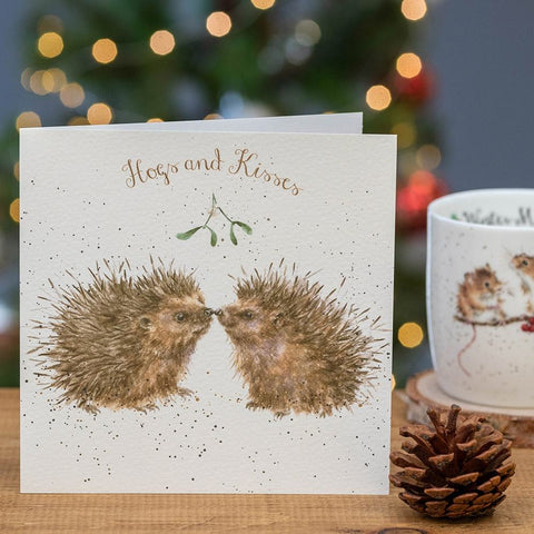Wrendale Christmas Card - Hogs & Kisses