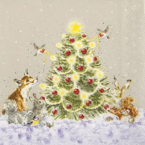Wrendale Christmas Tree Napkin
