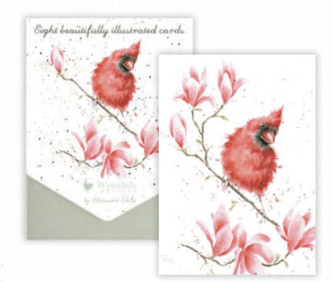 Wrendale Magnolia Cardinal Notecard Pack