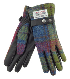 Glen Appin Ladies Gloves Harris Tweed - Multi Tartan