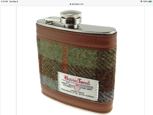 Glen Appin Harris Tweed Hip Flask