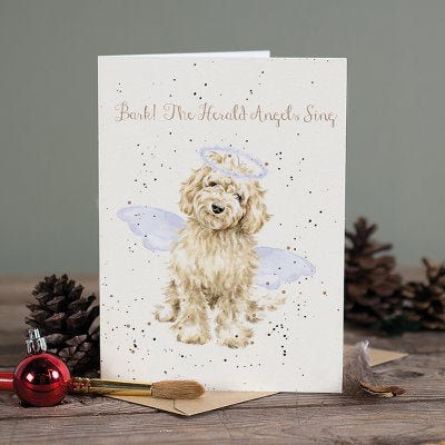 Wrendale Christmas Card - Bark! The Herald Angels Sing