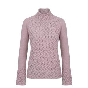 IrelandsEye Ladies Knitted Trellis Pullover - Pink