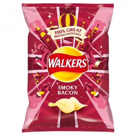 Walker's Smokey Bacon Crisps - 32.5g