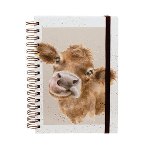 Wrendale Small Spiral Journal - Cow